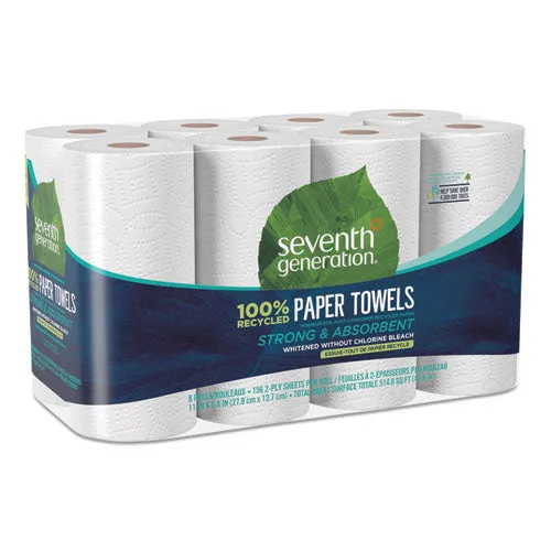 100% Recycled Paper Towel Rolls, 2-ply, 11 X 5.4 Sheets, 156 Sheets-rl, 32rl-ct