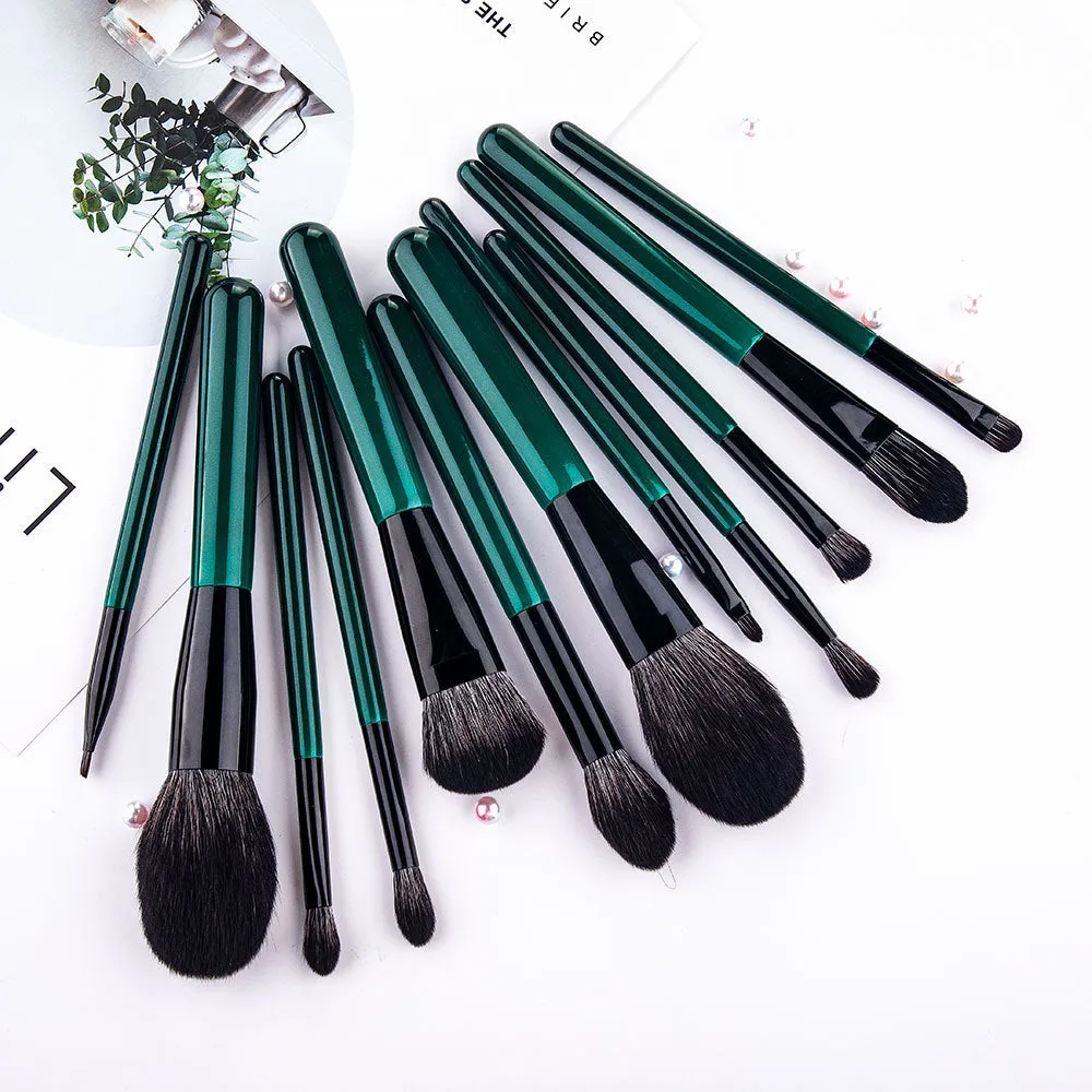 12 PCs  Small Grape Makeup Brushes Multicolor Makeup Brushes