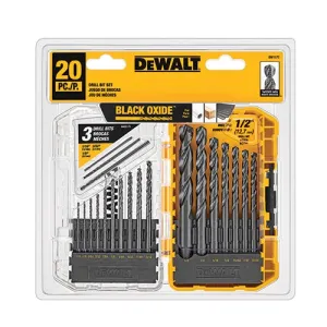 20pc Black Oxide Drill Bit Set