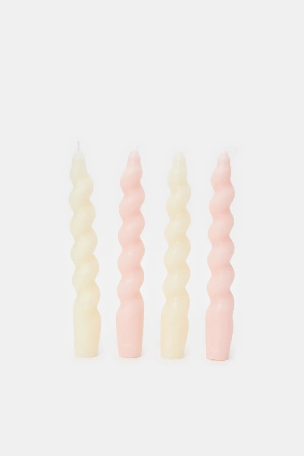 Assorted Twisted Candle Set (4 Piece)