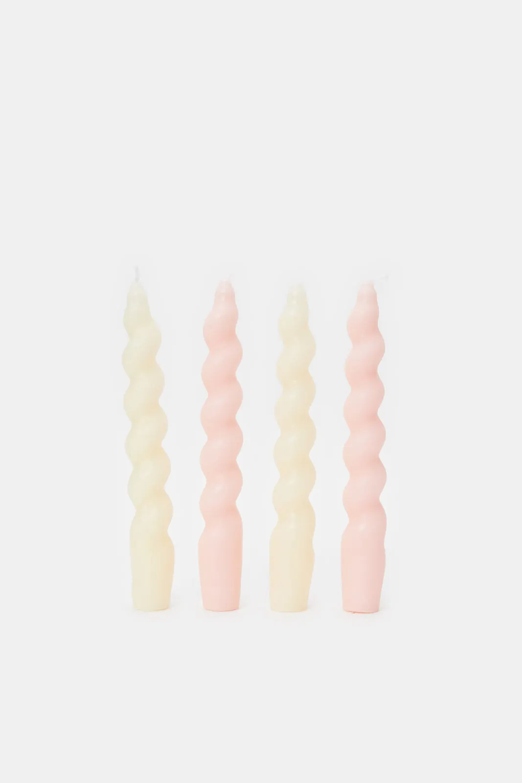 Assorted Twisted Candle Set (4 Piece)