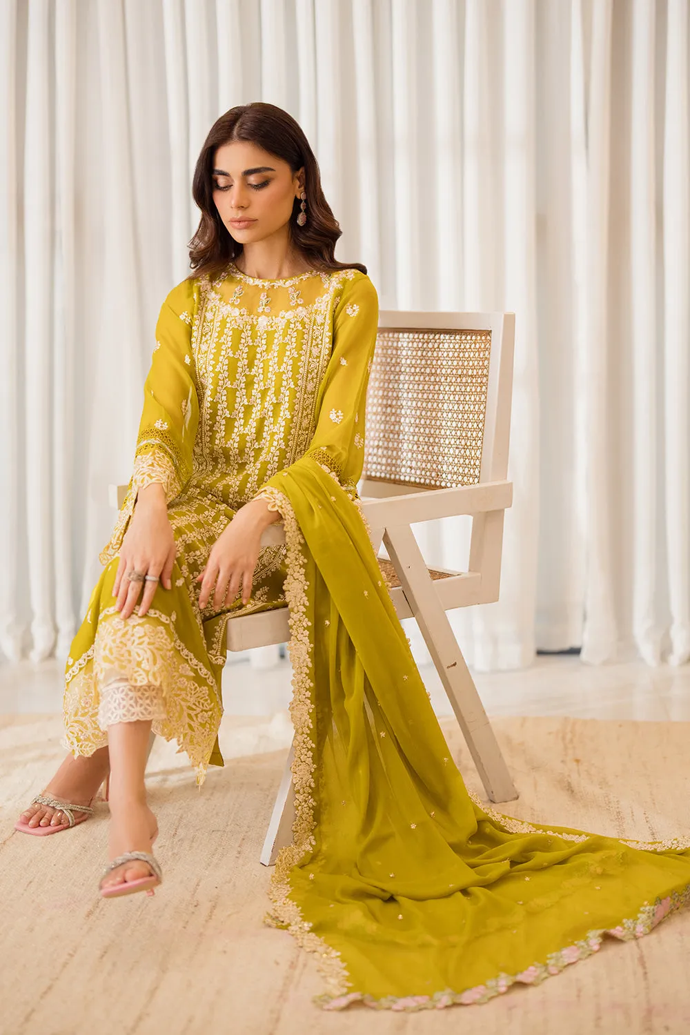 Azure Ensembles Luxury Chiffon Formals – Amber Glow