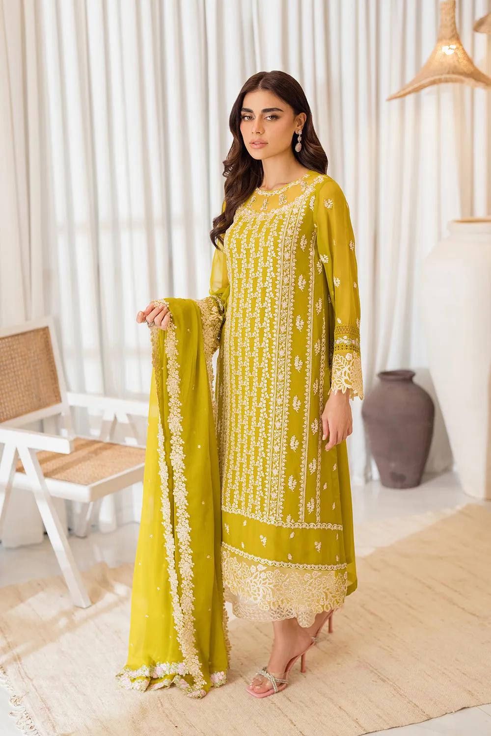 Azure Ensembles Luxury Chiffon Formals – Amber Glow