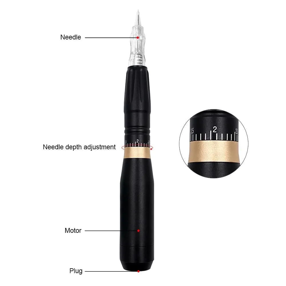 Biomaser Permanent Makeup Machine 35000 RPM Powerful Tattoo Pen Rotary Gun Tattoo Machine For Eyebrow Lip Black Tattoo Supplies