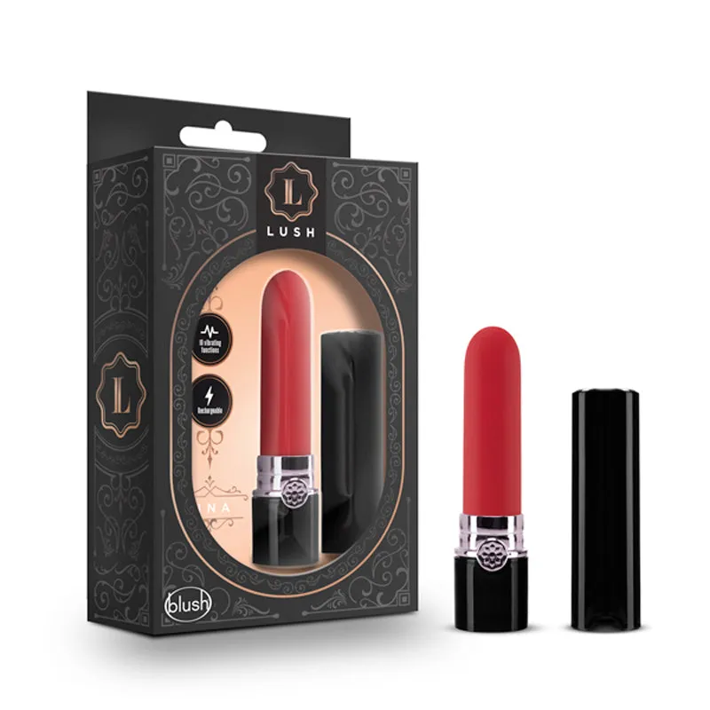 Blush Lush Lina Rechargeable Silicone Lipstick Vibrator Scarlet