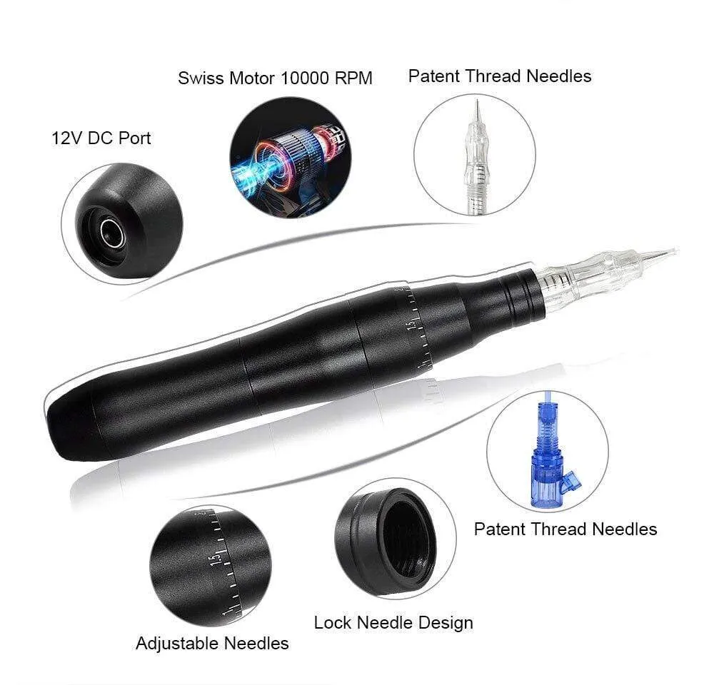 BMX Dermografo Permanent Makeup Machine Pen Quiet Motor Tattoo Gun For Eyebrow PMU Tattoo linder and shader