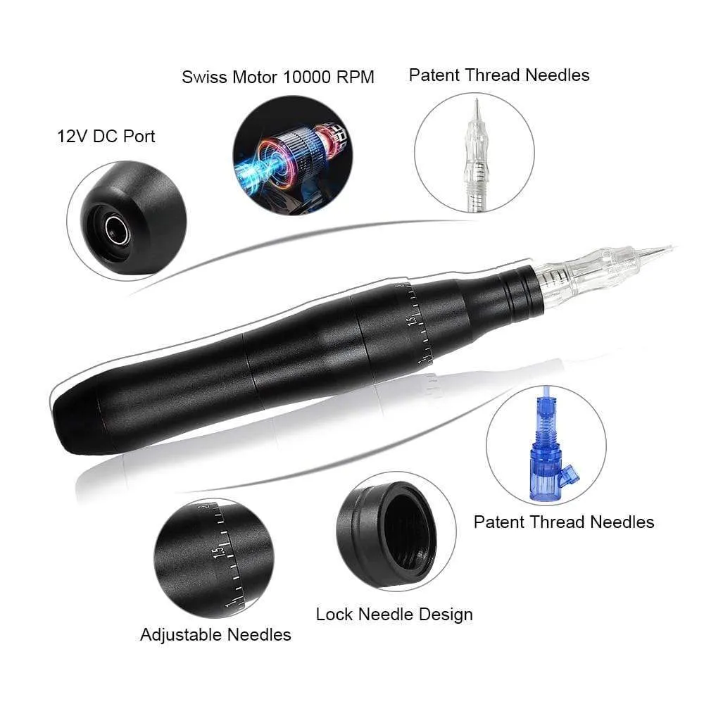 BMX Dermografo Permanent Makeup Machine Pen Quiet Motor Tattoo Gun For Eyebrow PMU Tattoo linder and shader