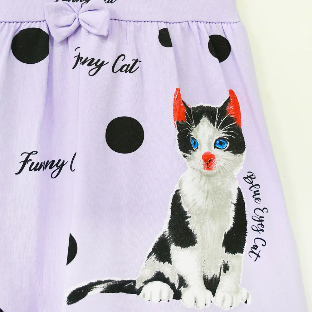 Cat Theme Short Sleeves Dress