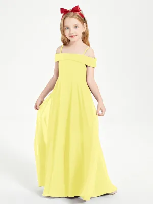 Chic Junior Bridesmaid Dresses Off the Shoulder Lemon