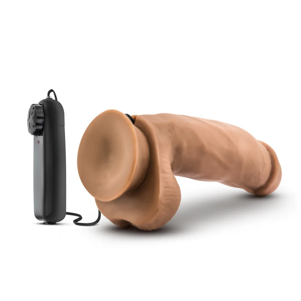 Coverboy™ By Blush® | MMA Fighter Realistic Mocha 7-Inch Long Remote Control Vibrating Dildo With Suction Cup Base