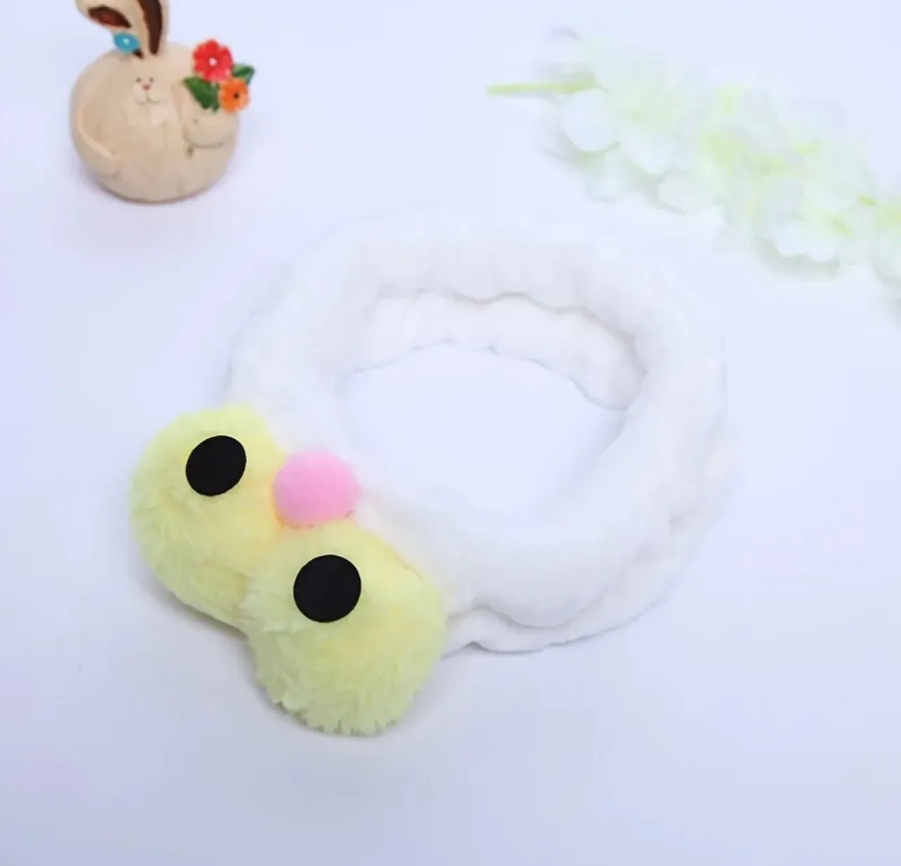 Cute Bird Eye  SPA Headband , Funny Big Eyes Hair Band for Washing Face Elastic Shower Face Washing Hairband