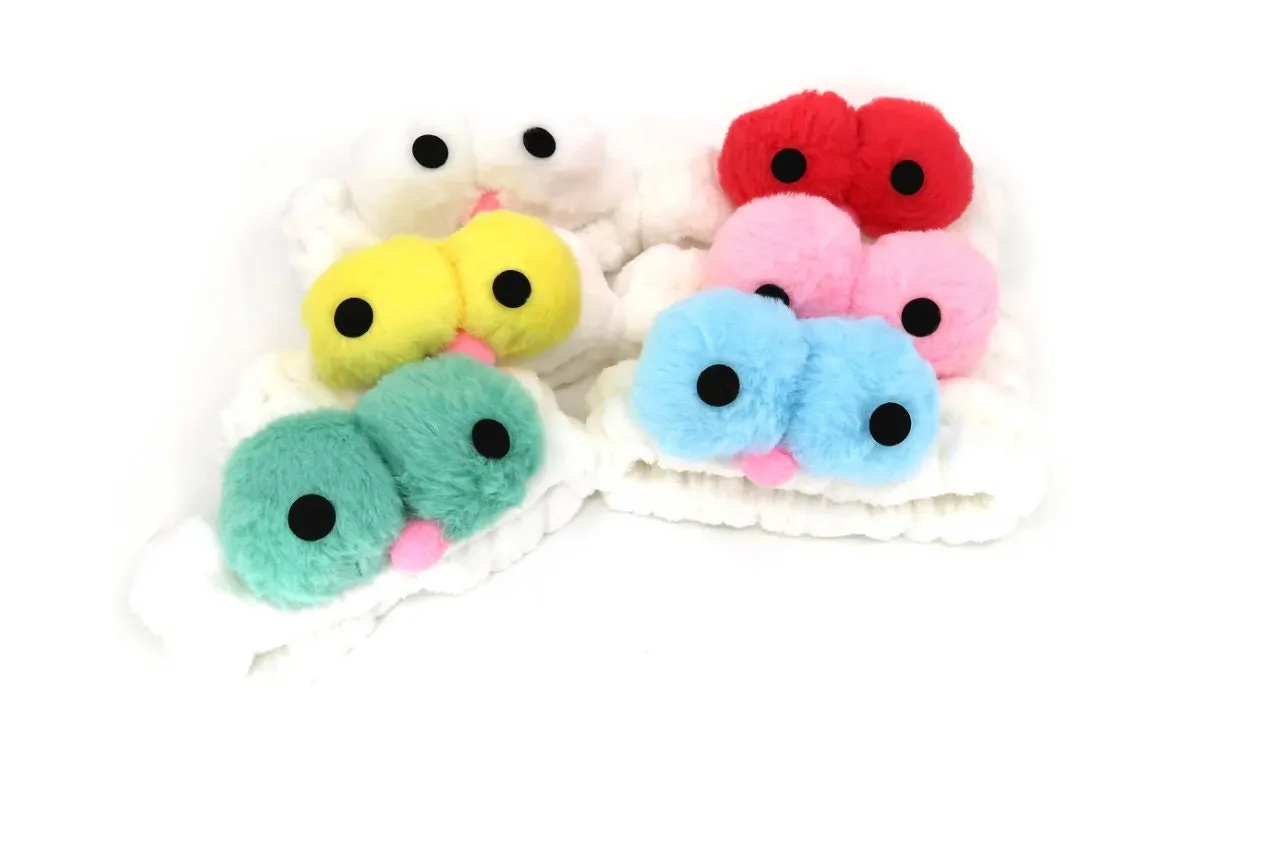 Cute Bird Eye  SPA Headband , Funny Big Eyes Hair Band for Washing Face Elastic Shower Face Washing Hairband