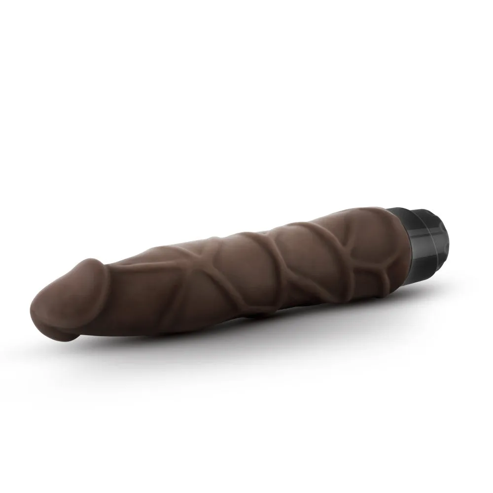 Dr. Skin By Blush® | Cock Vibe 1 Realistic Chocolate 9-Inch Long Vibrating Dildo