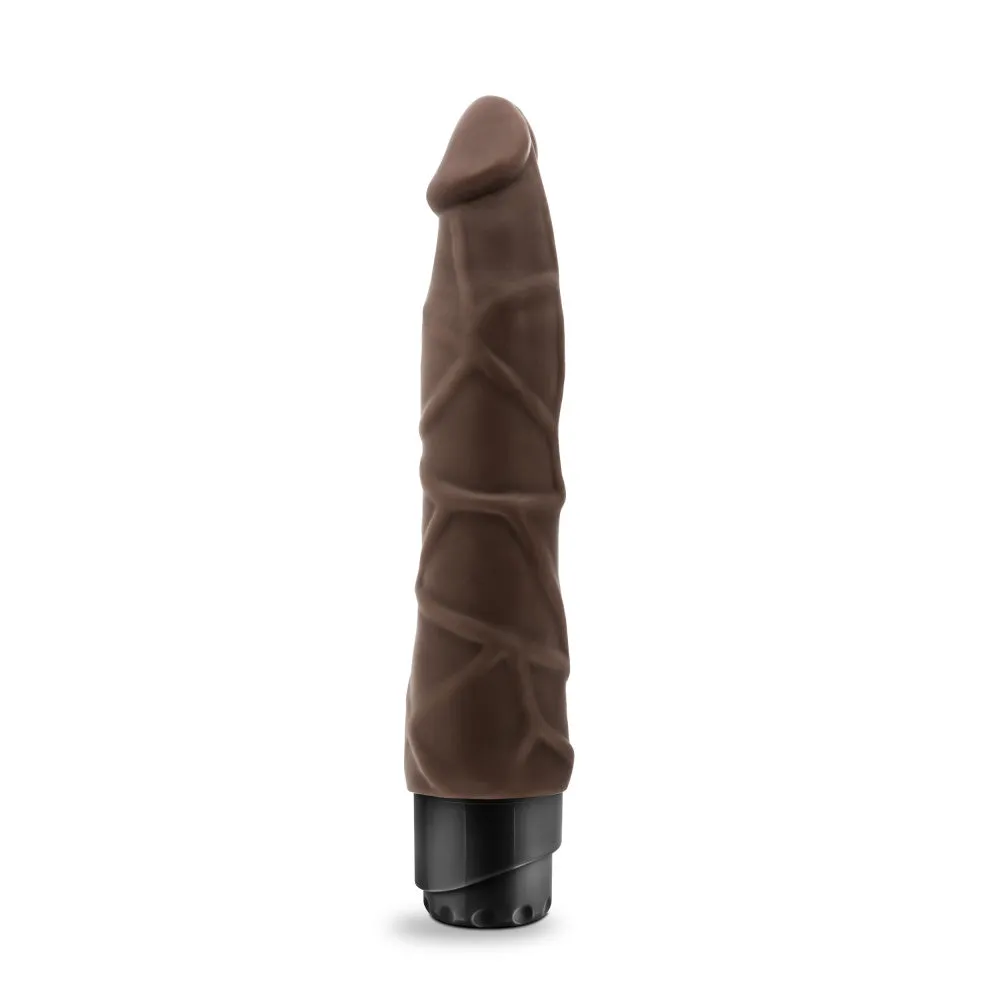 Dr. Skin By Blush® | Cock Vibe 1 Realistic Chocolate 9-Inch Long Vibrating Dildo