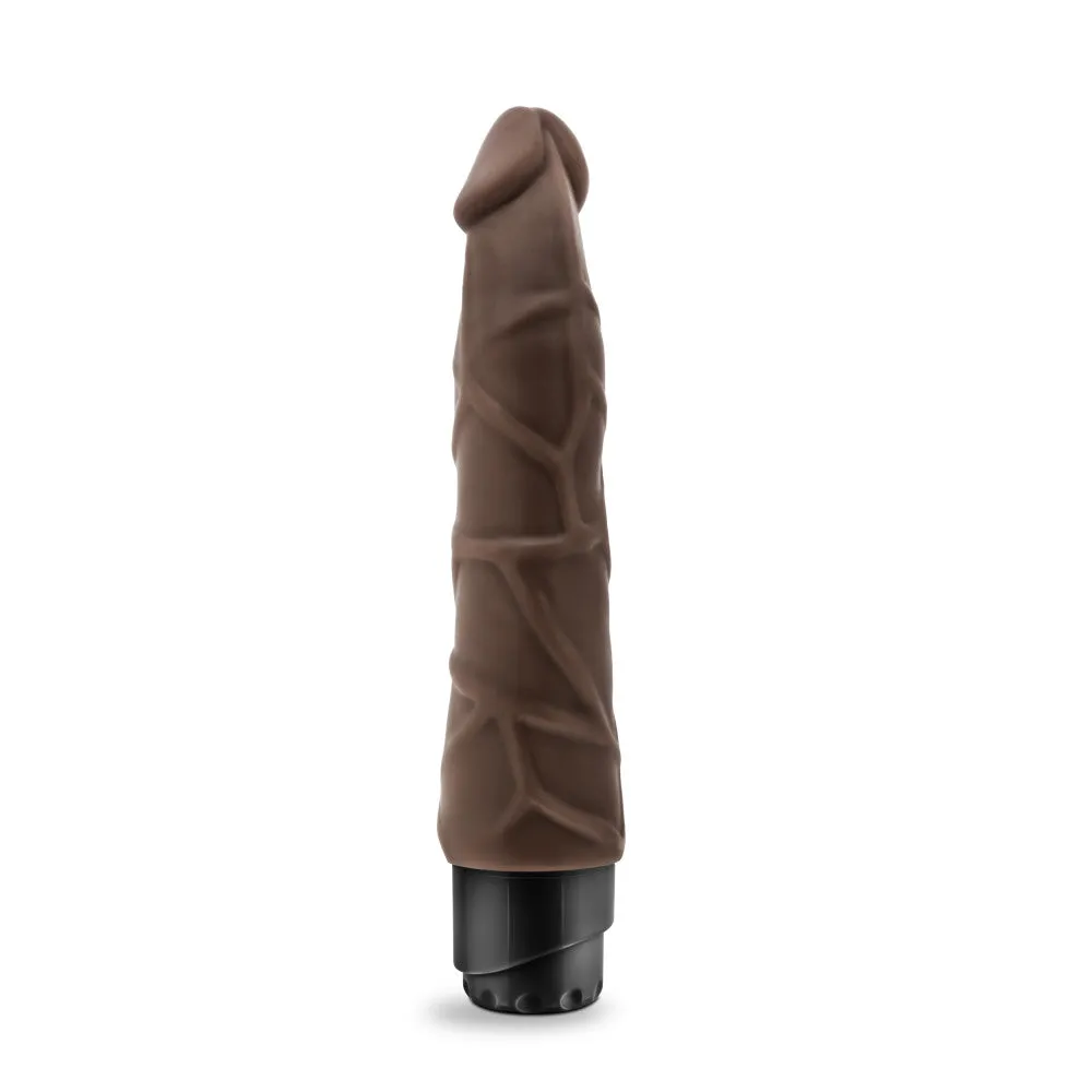 Dr. Skin By Blush® | Cock Vibe 1 Realistic Chocolate 9-Inch Long Vibrating Dildo