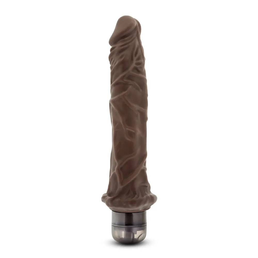 Dr. Skin By Blush® | Cock Vibe 8 Realistic Chocolate 9.75-Inch Long Vibrating Dildo