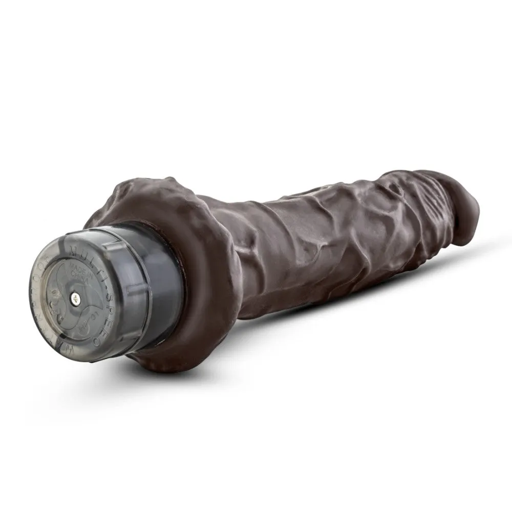 Dr. Skin By Blush® | Cock Vibe 8 Realistic Chocolate 9.75-Inch Long Vibrating Dildo