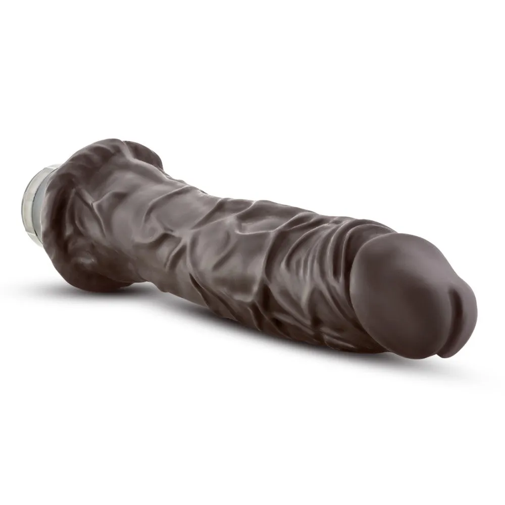 Dr. Skin By Blush® | Cock Vibe 8 Realistic Chocolate 9.75-Inch Long Vibrating Dildo