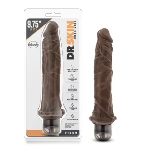 Dr. Skin By Blush® | Cock Vibe 8 Realistic Chocolate 9.75-Inch Long Vibrating Dildo