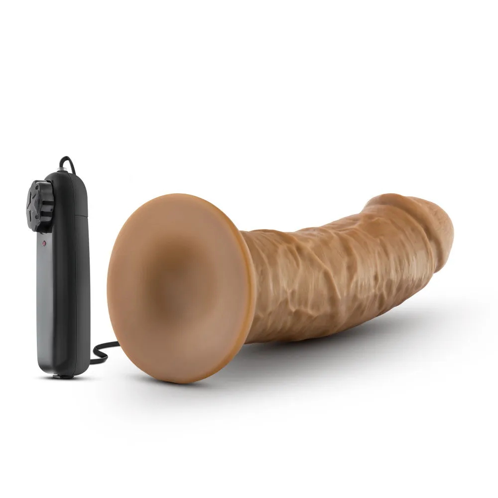 Dr. Skin By Blush® | Dr. Joe Realistic Mocha 8-Inch Long Remote Control Vibrating Dildo With Suction Cup Base