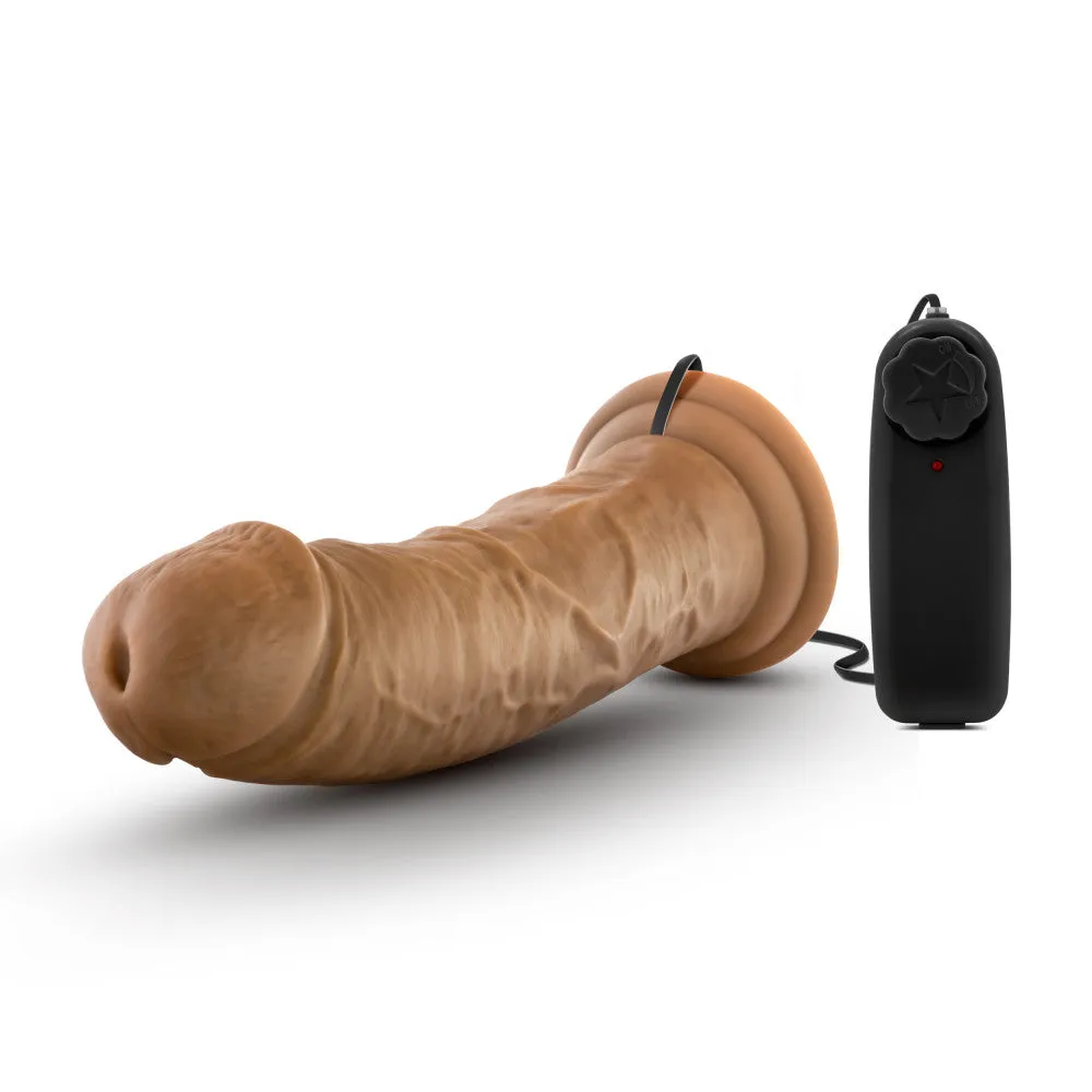 Dr. Skin By Blush® | Dr. Joe Realistic Mocha 8-Inch Long Remote Control Vibrating Dildo With Suction Cup Base