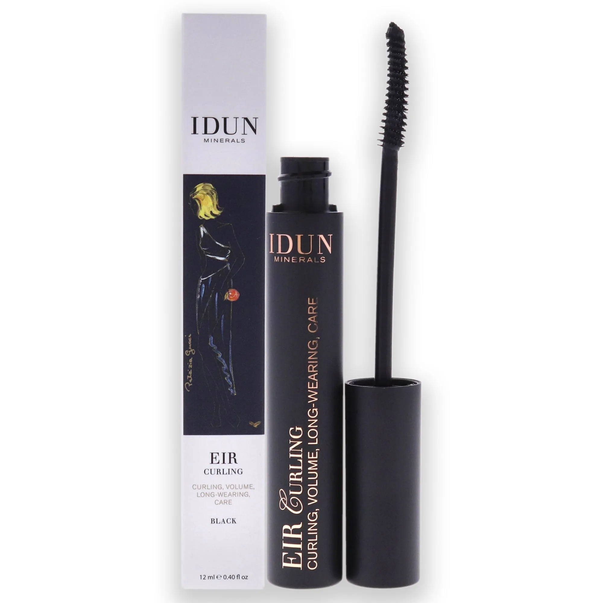 Eir Curling Mascara - 007 Black by Idun Minerals for Women - 0.40 oz Mascara