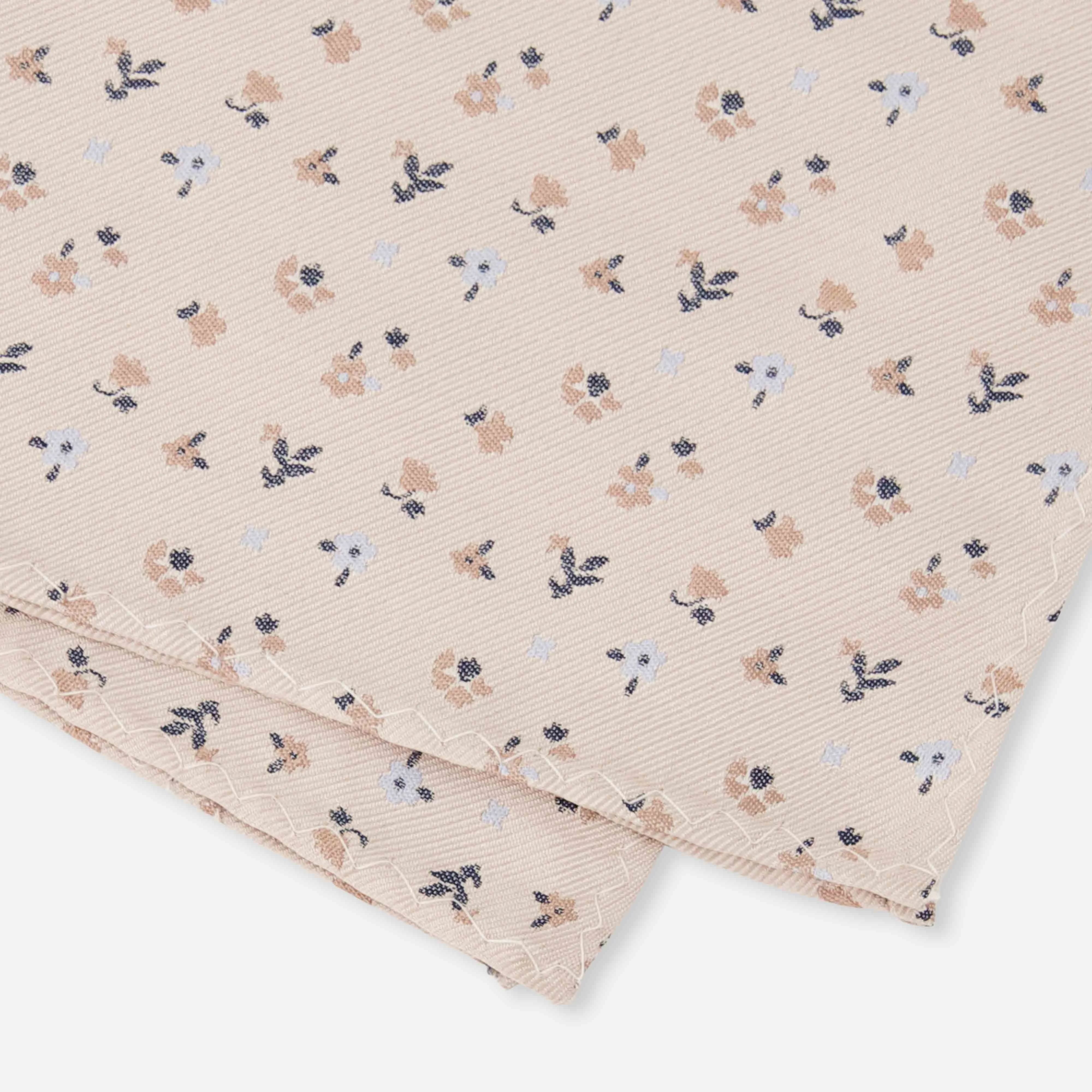 Falling Florals Champagne Pocket Square