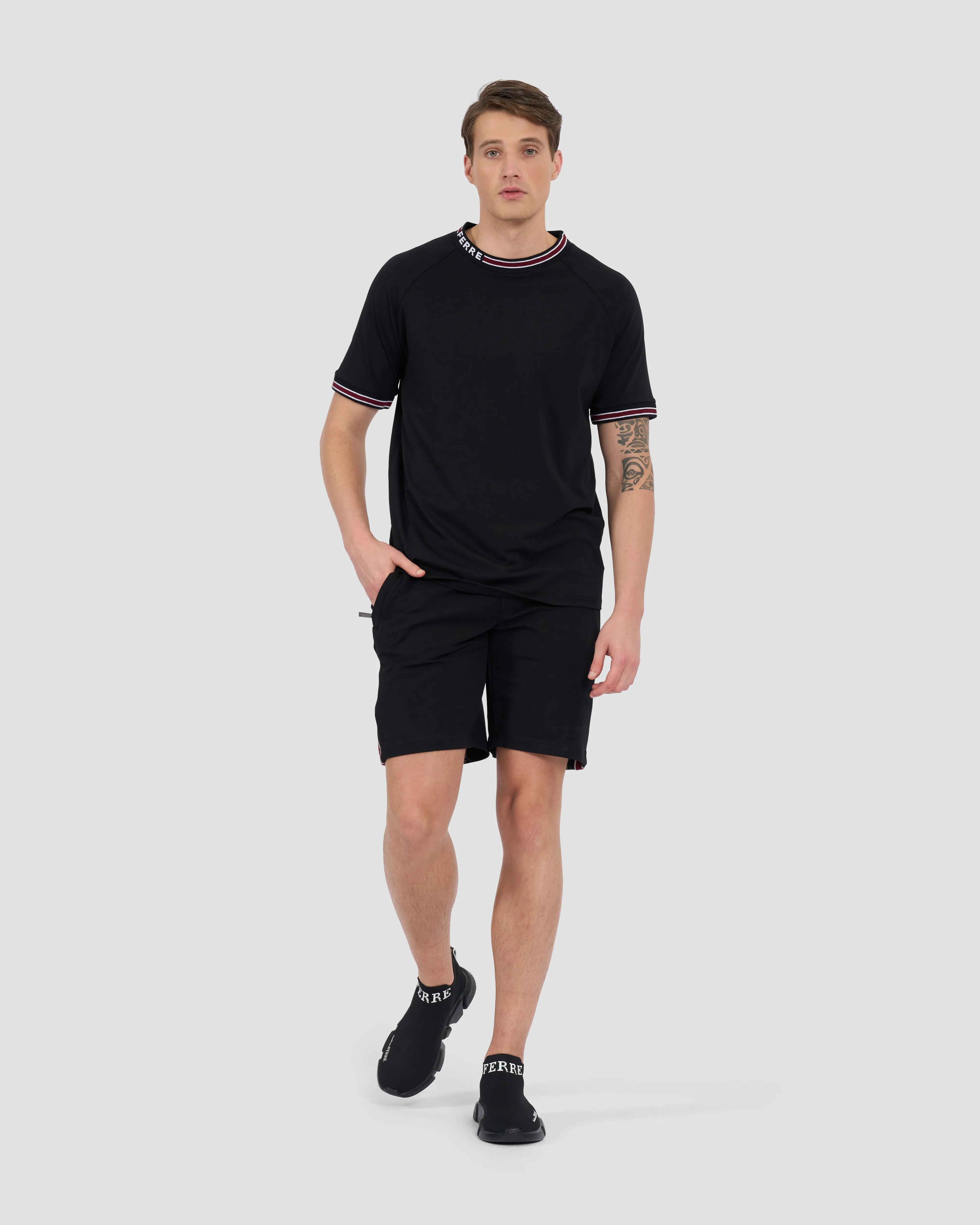 Ferré Ribbed Ringer Tee