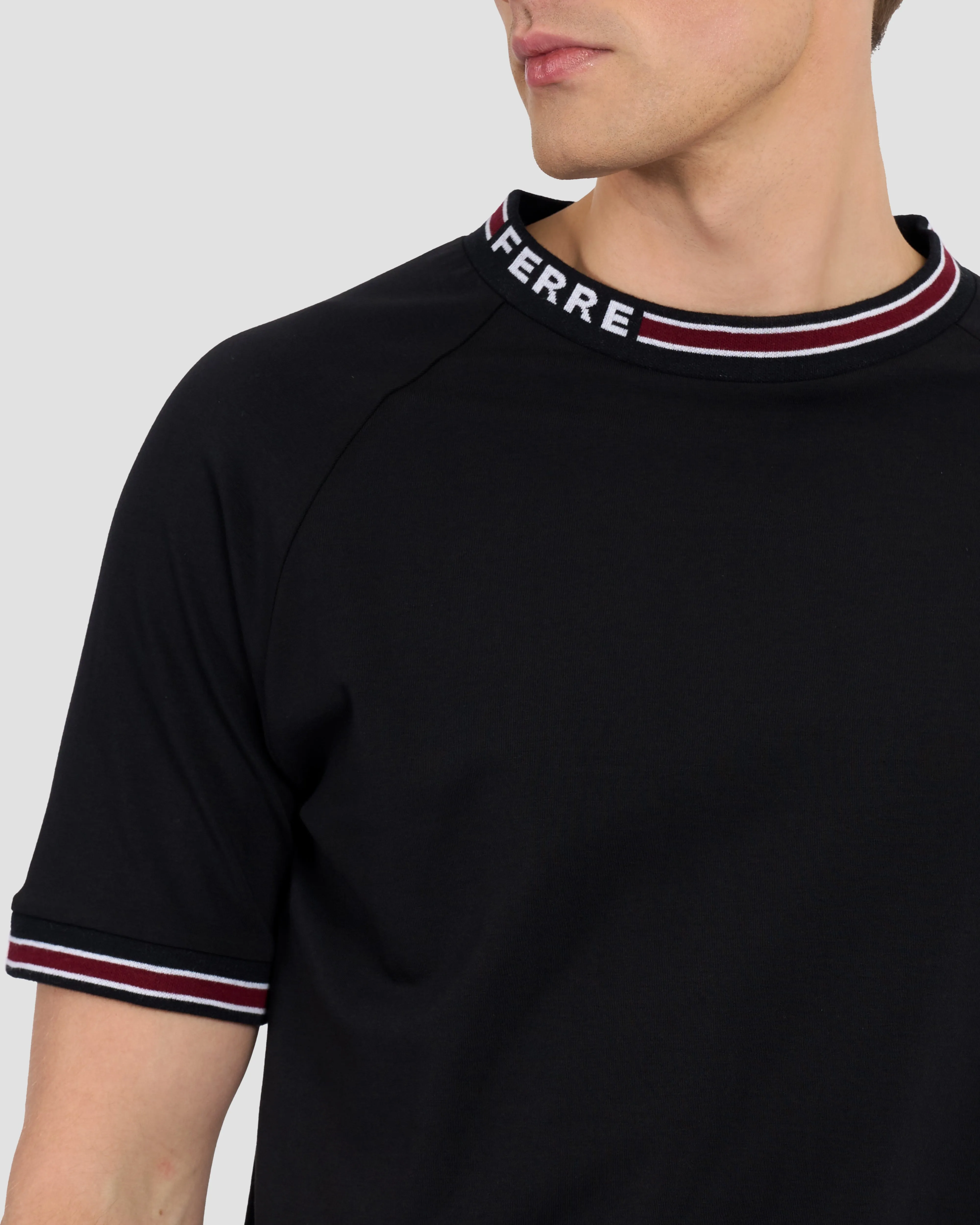 Ferré Ribbed Ringer Tee