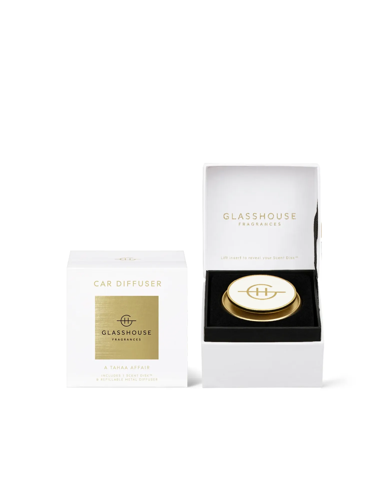 Gold Car Diffuser - A Tahaa Affair - Glasshouse Fragrances