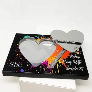 Heart Mixing Palette & Spatula Set MM406 (12 units)