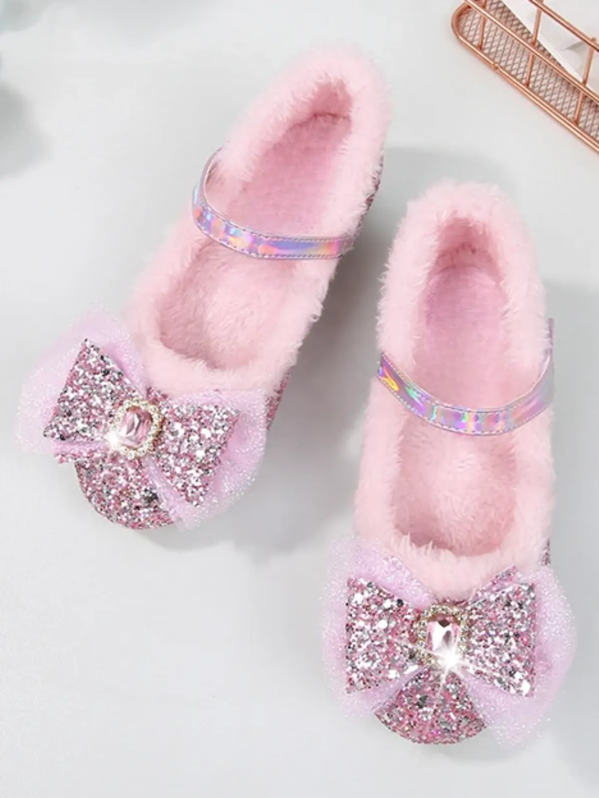 Ice Princess Plush-Lined Crystal Mary Jane Heels By Liv And Mia