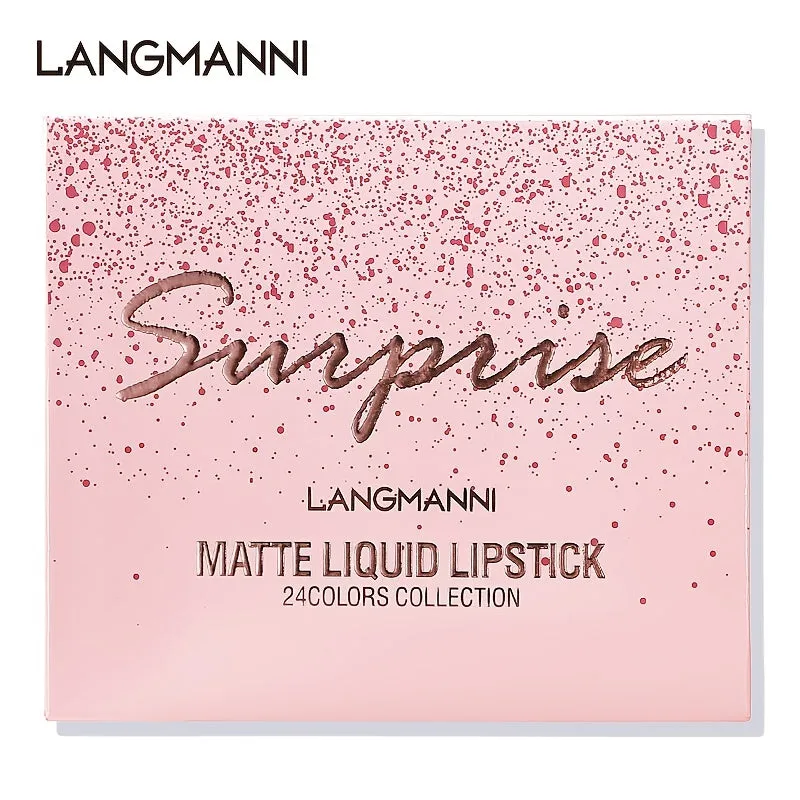 Langmanni Matte Liquid Lipstick Set 24 LongLasting Waterproof Shades