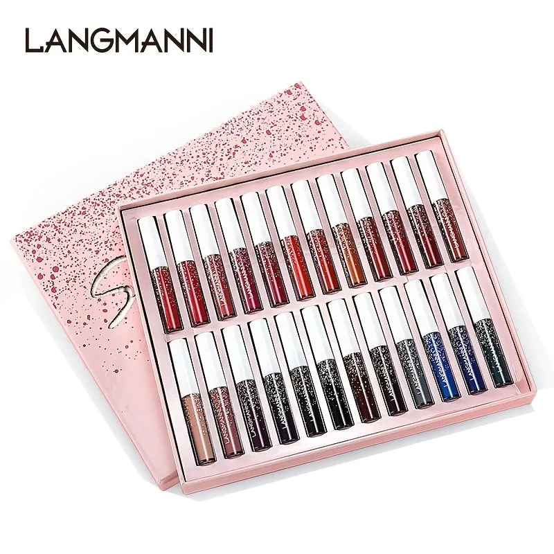 Langmanni Matte Liquid Lipstick Set 24 LongLasting Waterproof Shades