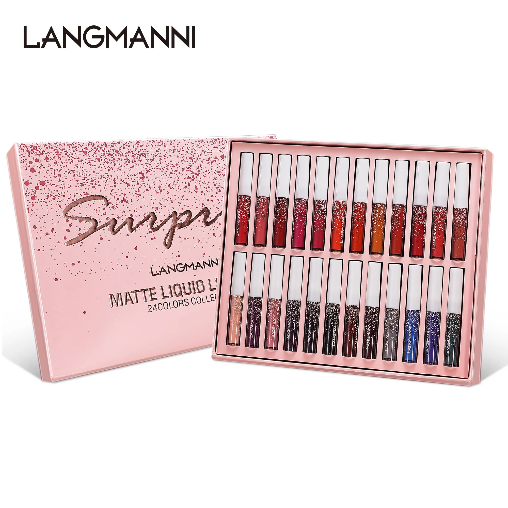 Langmanni Matte Liquid Lipstick Set 24 LongLasting Waterproof Shades