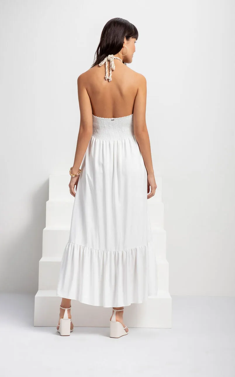 Lez a Lez White Midi Dress 8224L