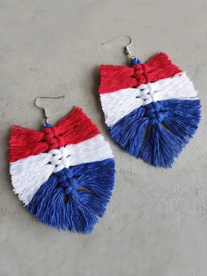 Little Miss America Fringe Earrings