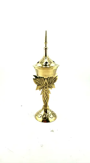 Lotus Brass Cone Burner 7.5"H