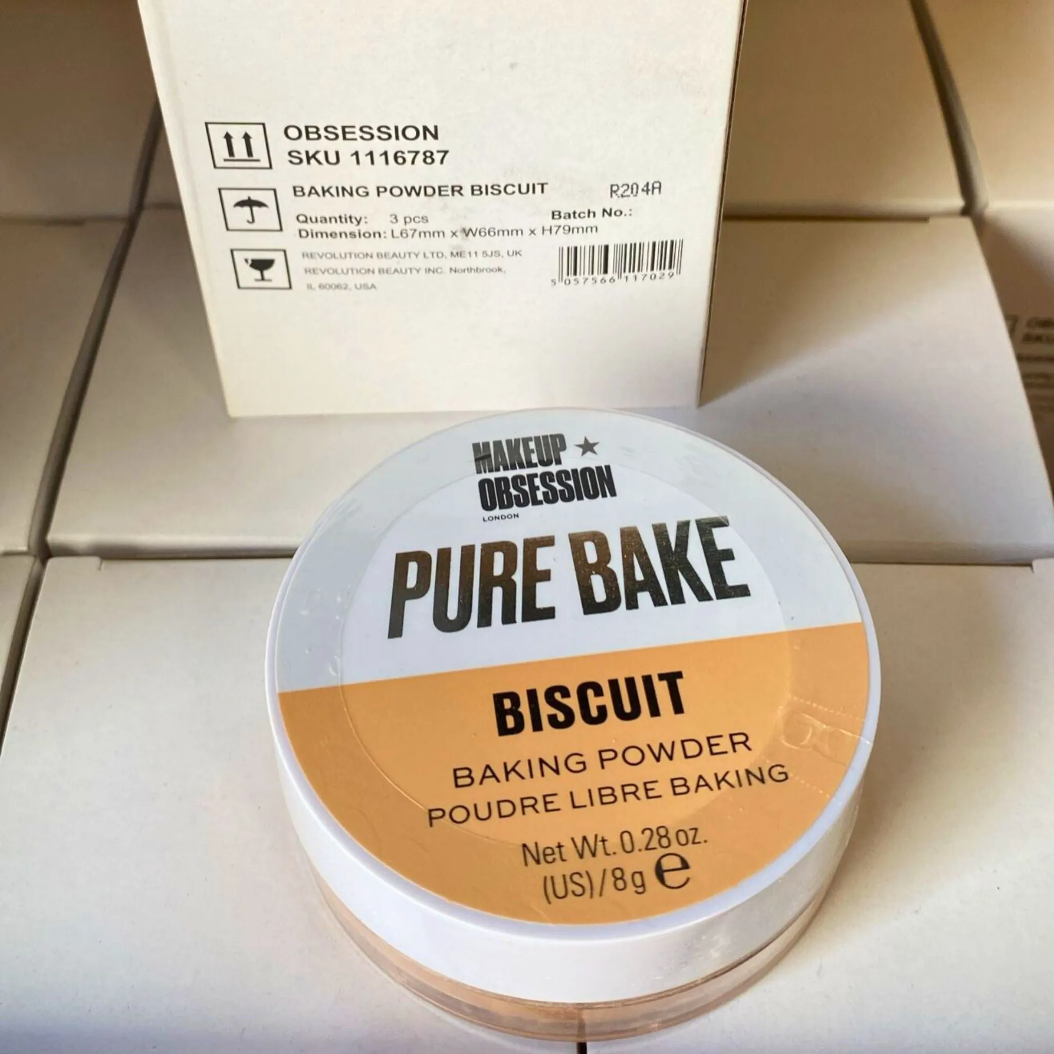 Makeup Obsession Pure Bake Biscuit Baking Powder 0.28OZ (72 Pcs Lot)