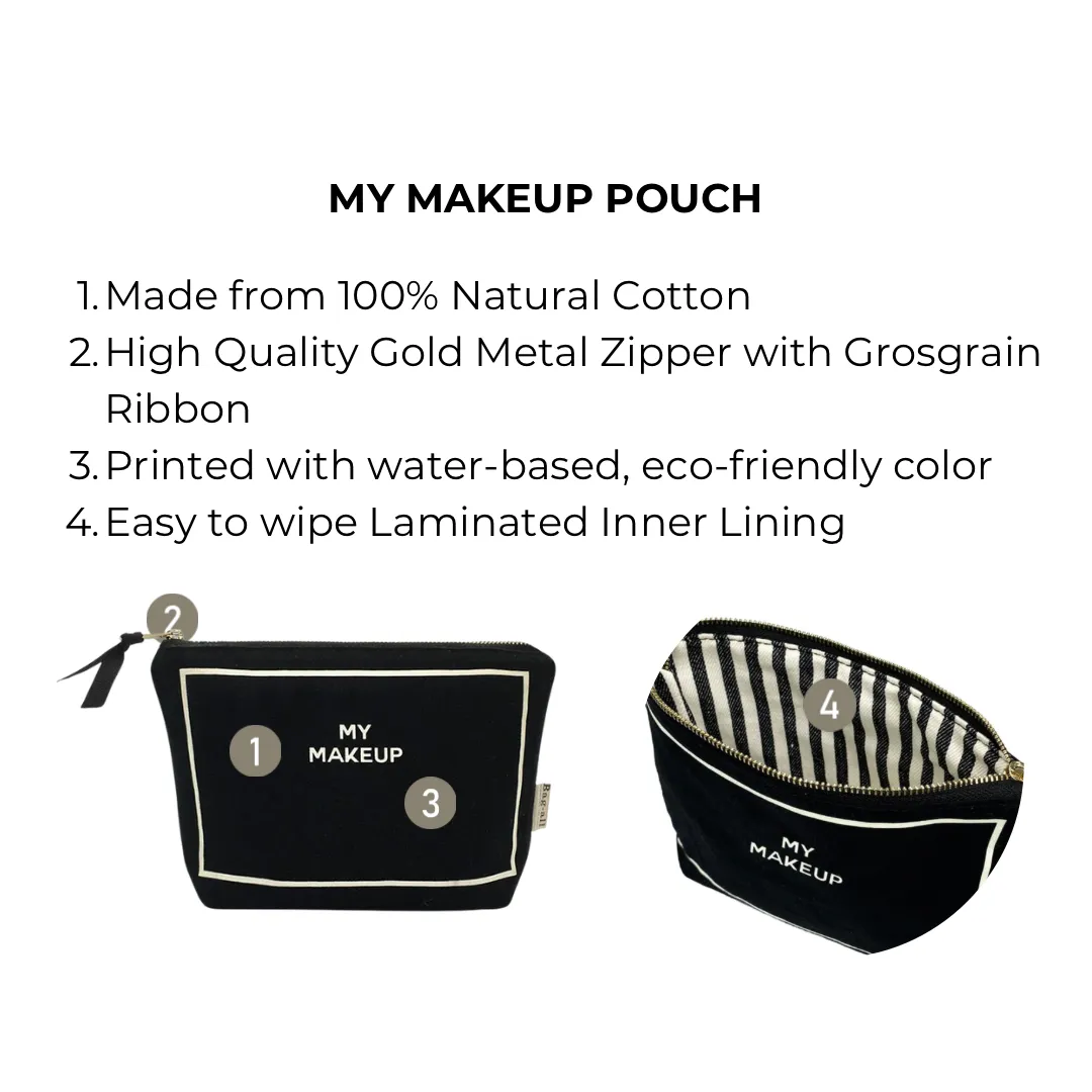 My Makeup Pouch, Coated Lining, Black