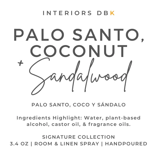 Palo Santo, Coconut, & Sandalwood Room and Linen Spray