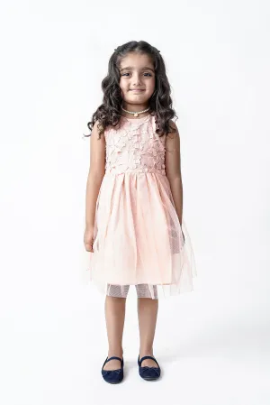 Peach Carnival Frock For Girls