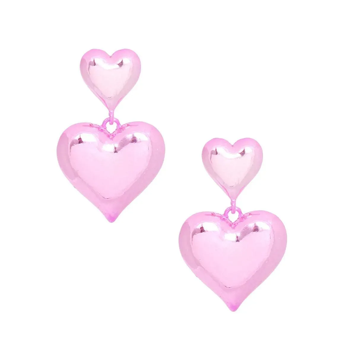 Pink Dangle Heart Earrings: A Must-Have for Romantic Ensembles