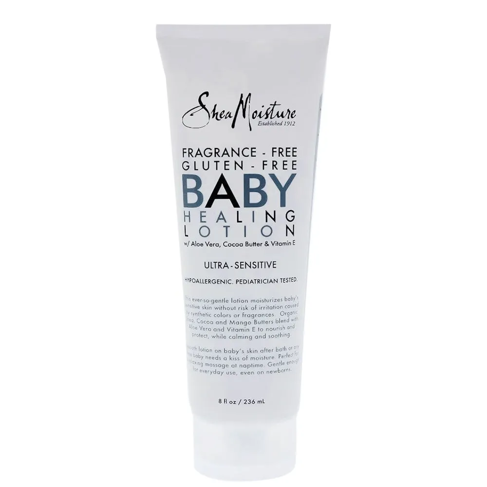 Shea Moisture Fragrance-Free Gluten-Free BABY Healing Lotion 8 oz