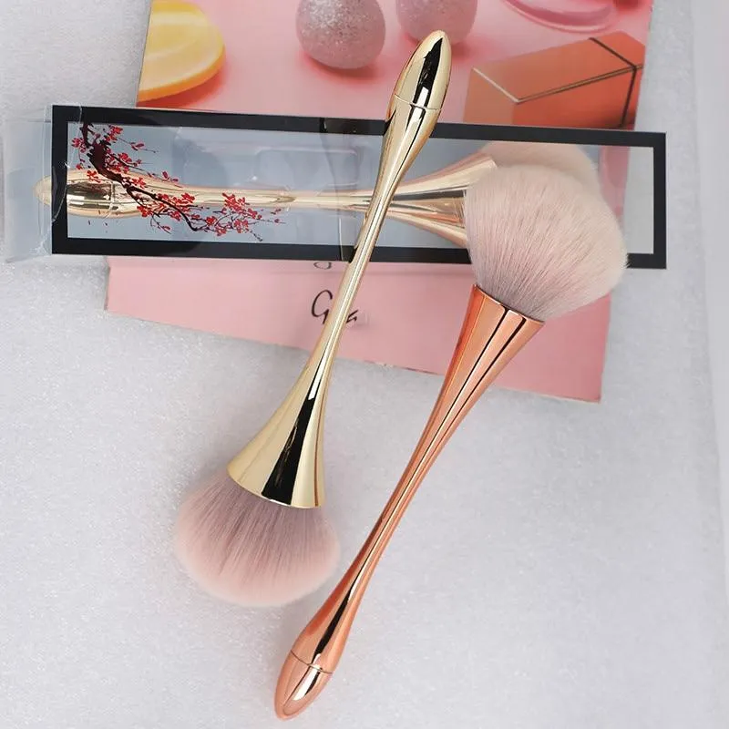 Soft Large Rose Gold Professional Makeup Powder Blush Brush