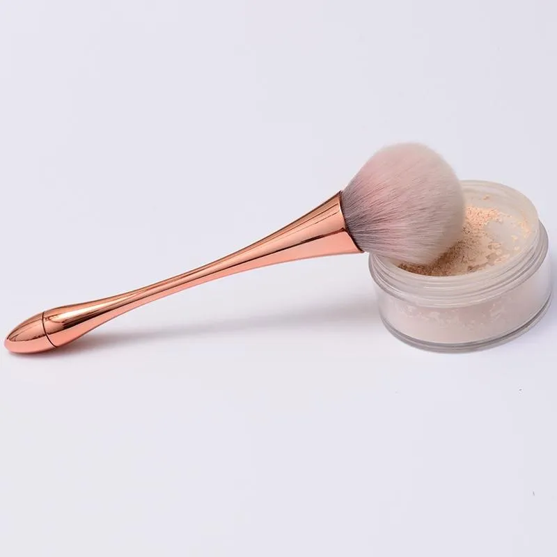 Soft Large Rose Gold Professional Makeup Powder Blush Brush