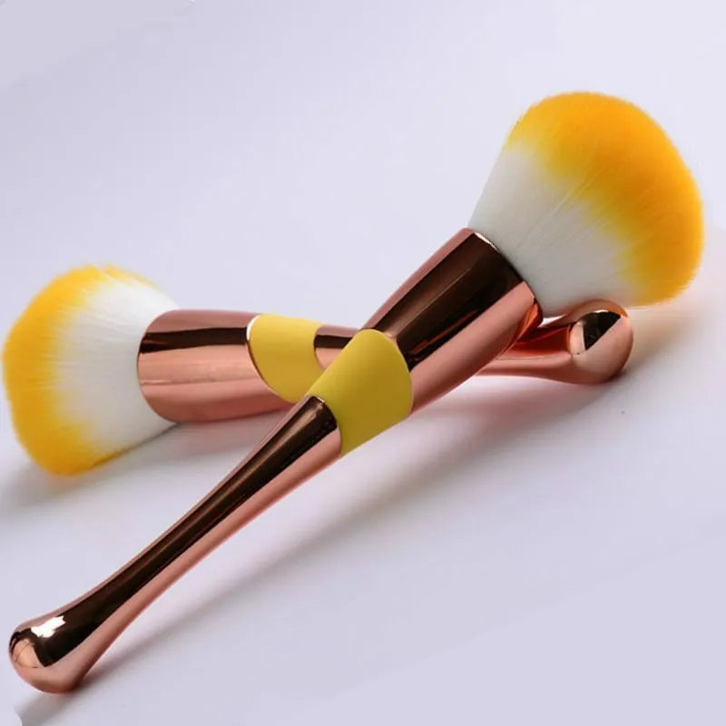 Soft Large Rose Gold Professional Makeup Powder Blush Brush