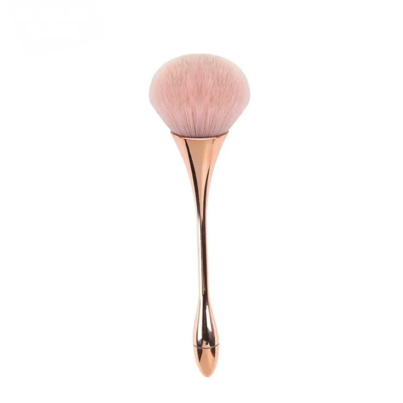 Soft Large Rose Gold Professional Makeup Powder Blush Brush