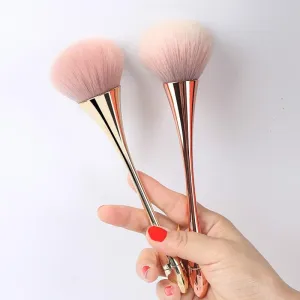 Soft Large Rose Gold Professional Makeup Powder Blush Brush