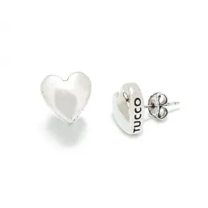 TUCCO SOLID HEART STUD EARRINGS